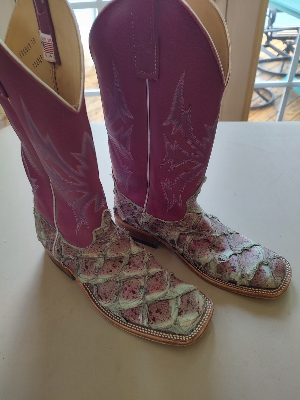 Anderson Bean Cosmic Sky Big Bass Pirarucu Women's Boots size 10